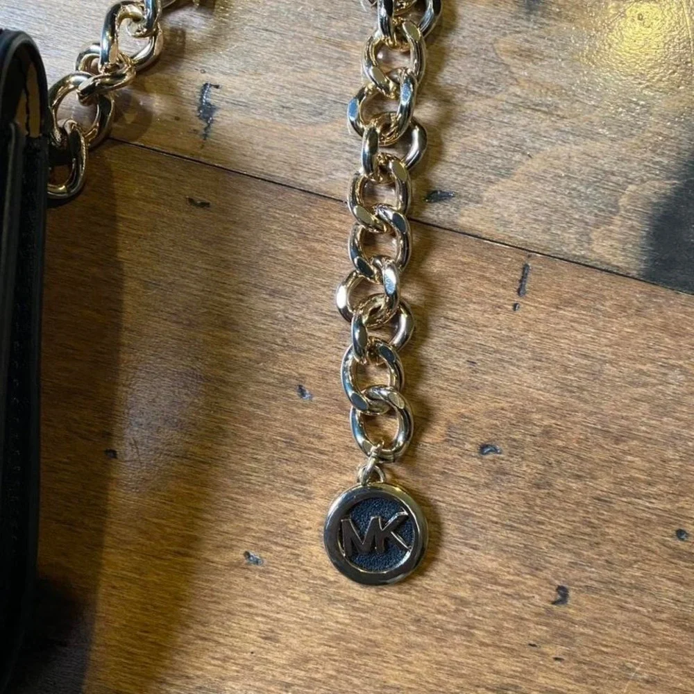 Michael Kors Black Belt Bag‎ With Chain Strap